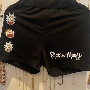 Rick and Morty Black Women's Athletic Shorts